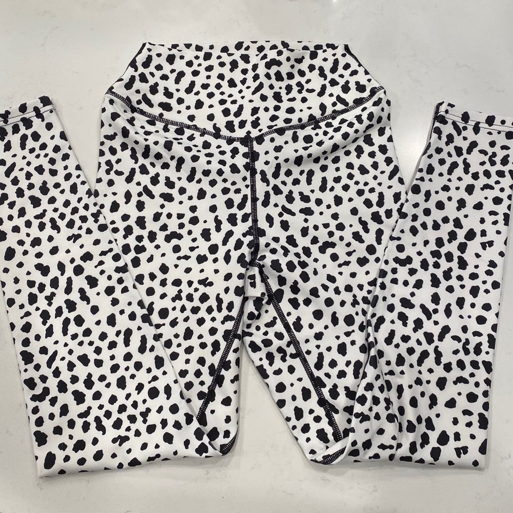 Balance Athletica Kingdom Leggings Black White Print S